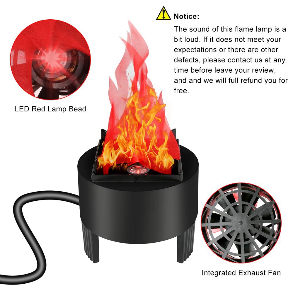 LED Fire Flame Effect Light Artificial Electric Flicker Lamp,US Plug - dj light. 