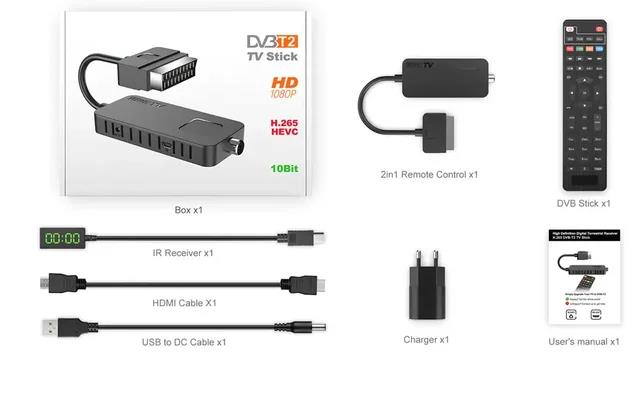 2024 New DVB-T2 DVB C H.265 TV Tuner 1080p HD Digital Terrestrial TV Receiver U3mini TV Decoder Italy Poland DVB T2 Tuner TV Box. 