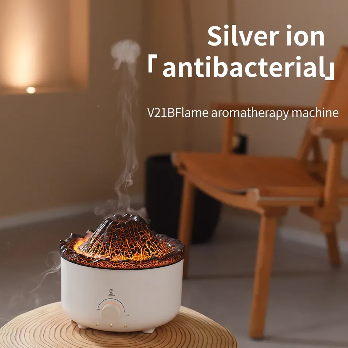 Volcano Jellyfish Humidifier With Led Light Flame Humidifier Aroma Diffuser With Remote Control. 