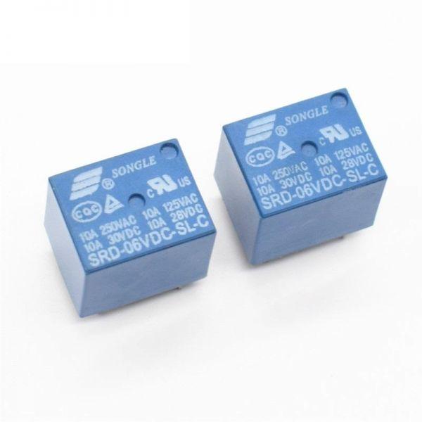 Mini 5V DC Power Relay SRD-5VDC-SL-C 5 Pin