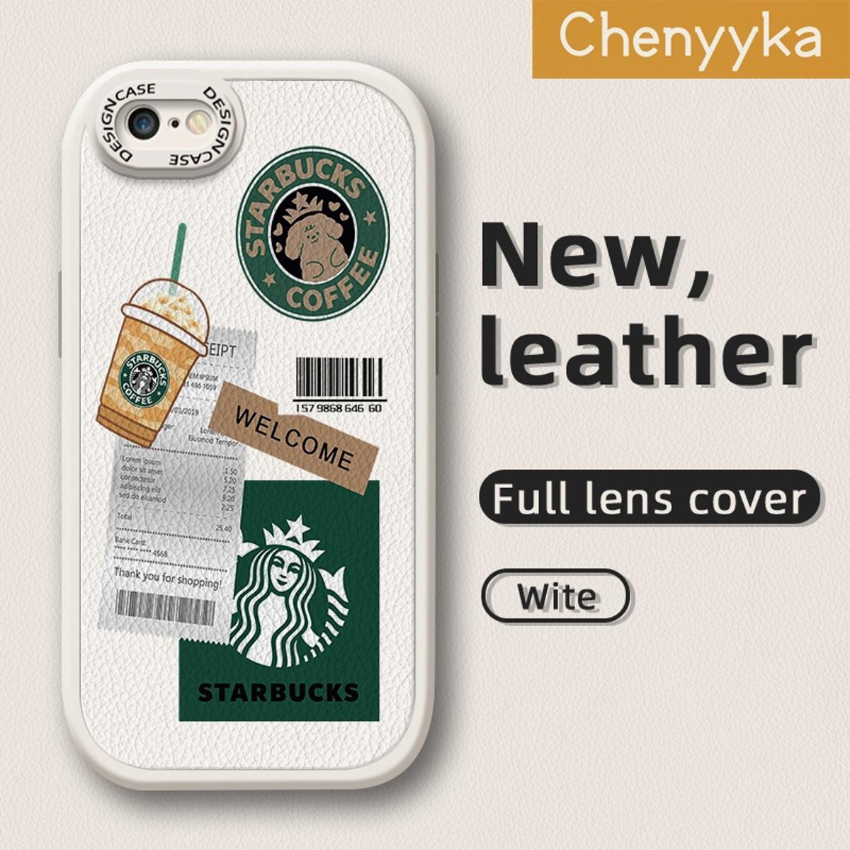 Chenyyka For iPhone 6 Plus iPhone 6s Plus Case Cartoon Cute Coffee Thin New Design Leather Soft Back Cover Camera Protect Cases Shockproof Casing