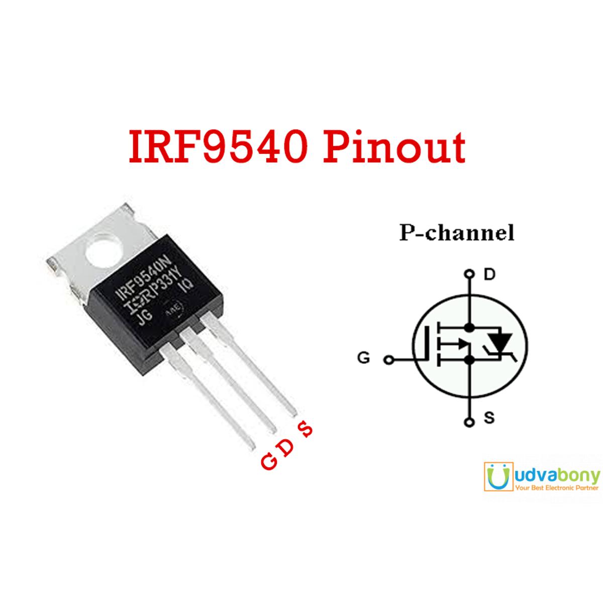 IRF9540PBF IRF9540 IRF 9540 100V 76A 150W TO-220 P-Channel Power MOSFET 3 Pin IC Power Transistor Field Effect MOSFET IC Electrical Circuitry & Parts