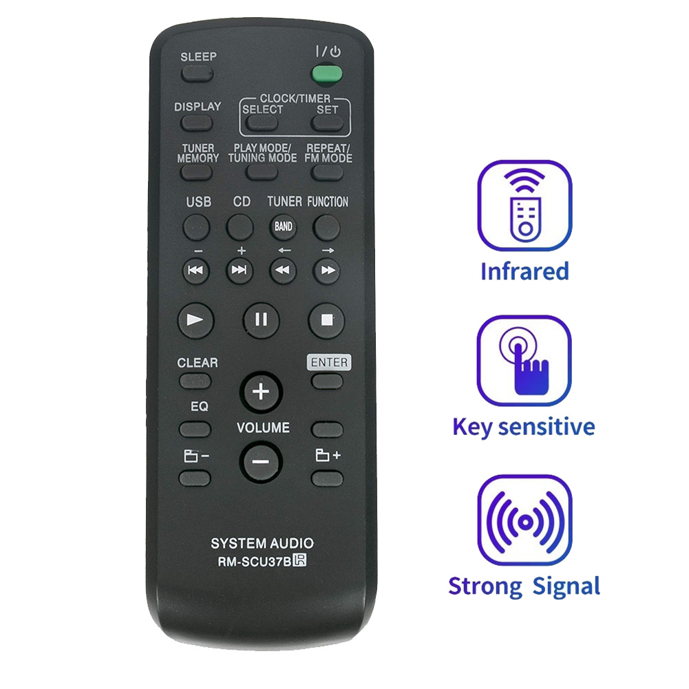 Replace Remote RM-SCU37B for Sony LBT-SH2000 SS-SH2000 CMT-BX3. 