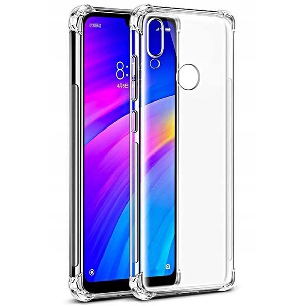 For Xiaomi Redmi Note 7 / Xiaomi Redmi Note 7 Pro Rock Transparent Shockproof TPU+PC Anti-Fall Slim Case Phone Back Cover