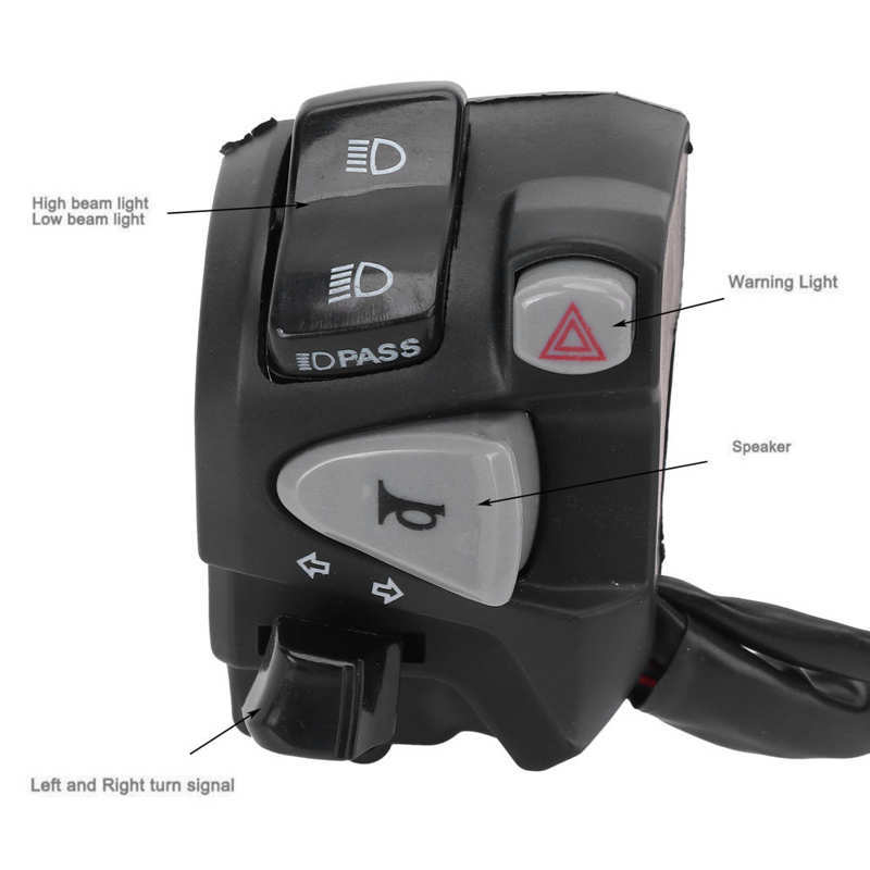 22mm Handlebar Switch Low/High Beam Control Button Replacement for Honda MSX SF 125. 