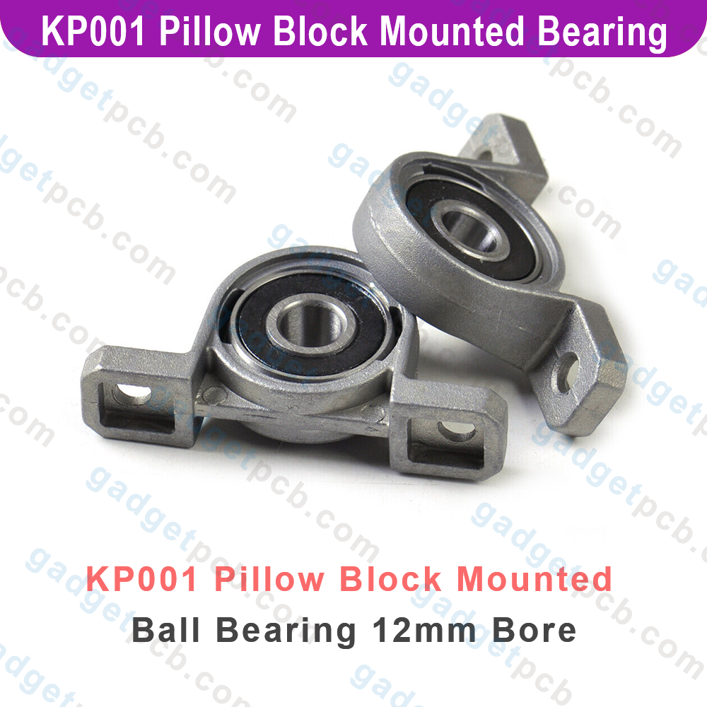 Zinc Alloy KP001 P001 Pillow Block Mounted Ball Bearing 12mm Bore Diameter For CNC Machine 3D Printer All Kinds Of Electronics Projects. 