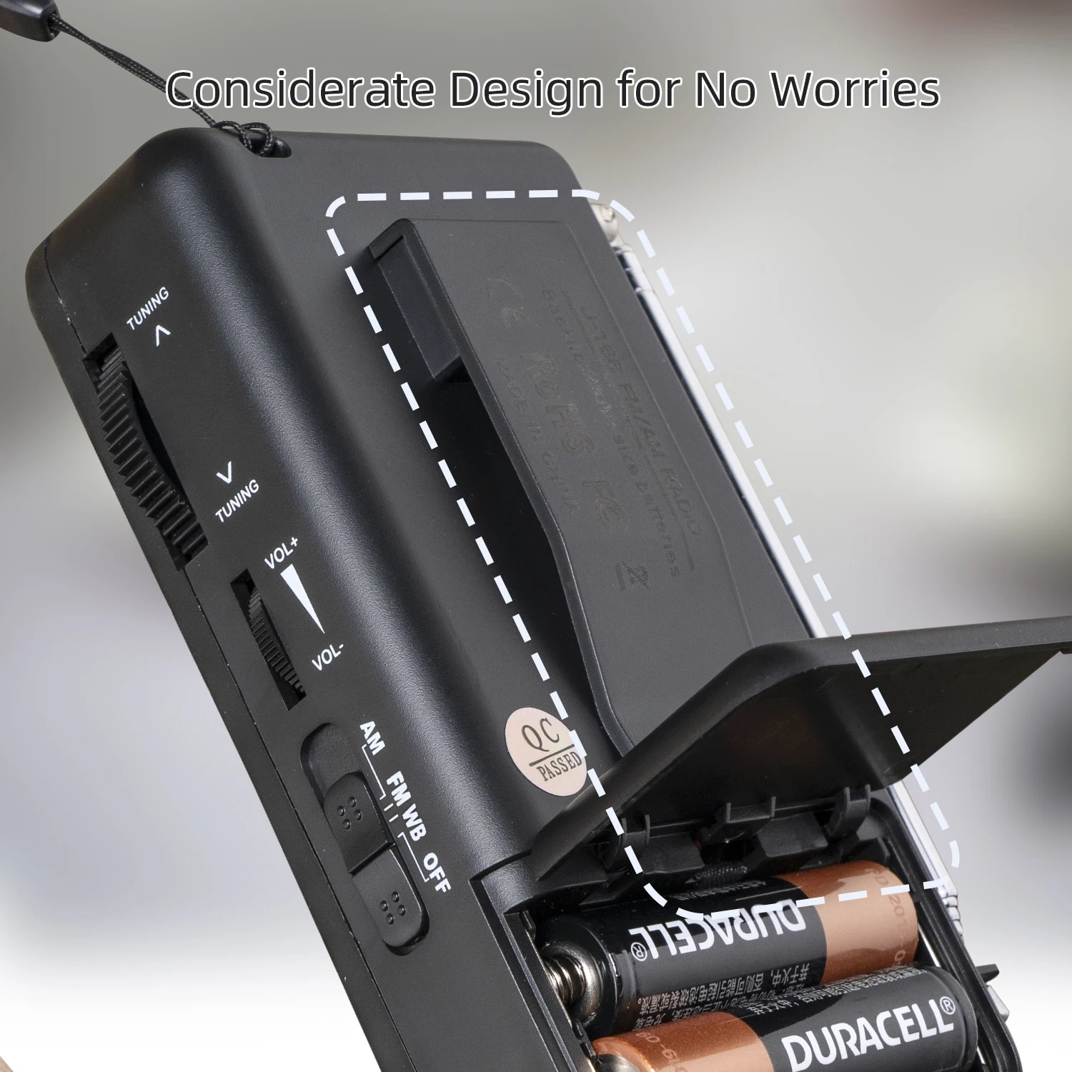 PRUNUS J-166 Pocket Portable Mini Radio FM/AM Digital Tuning Radio receiver FM87-108MHz MP3 Music Player Radios for AA batteries. 