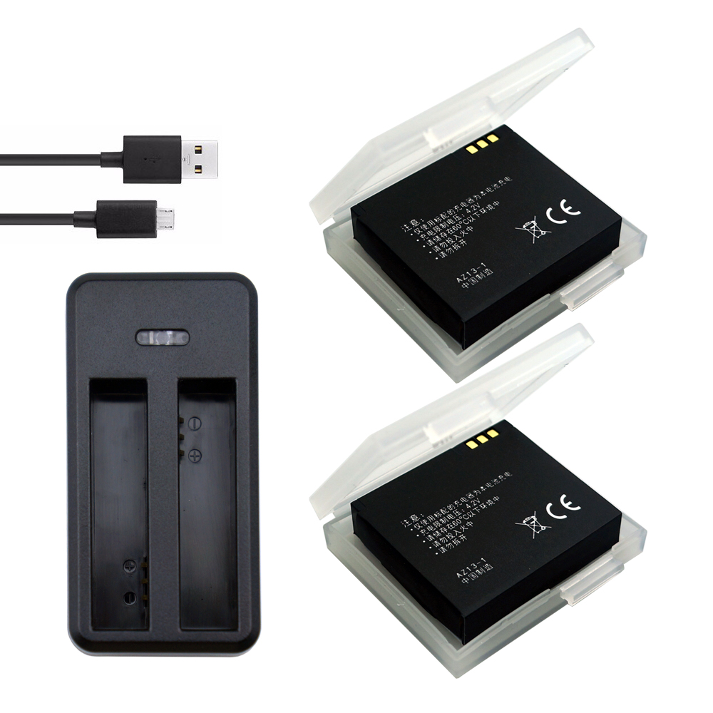 For Xiaomi yi battery xiaoyi batteries+Yi dual charger For xiao mi yi action camera xiaomi yi accessory. 