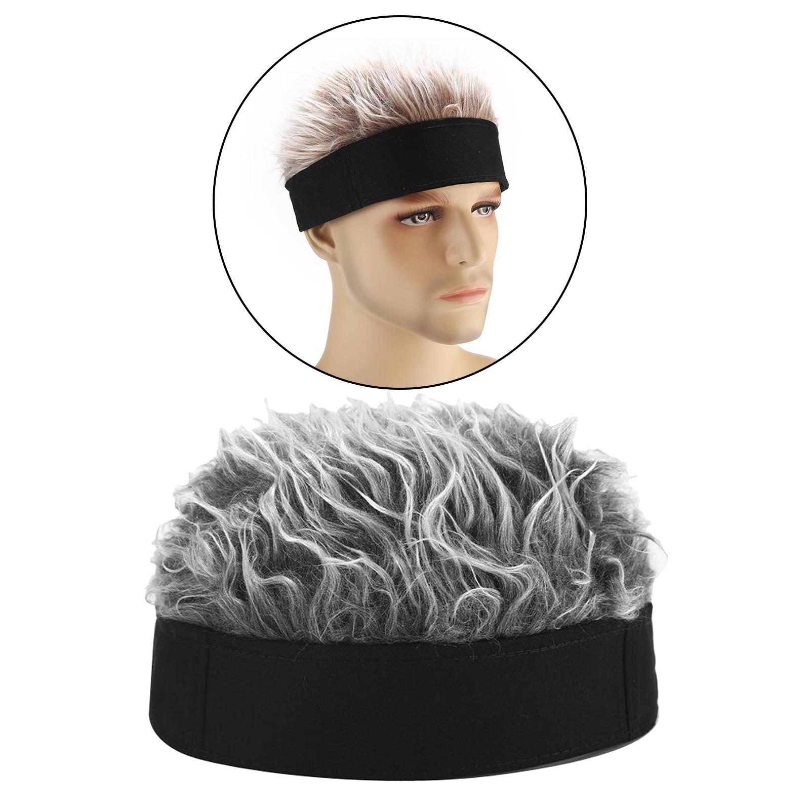 Unisex Beanie Hat with Fake Hair 