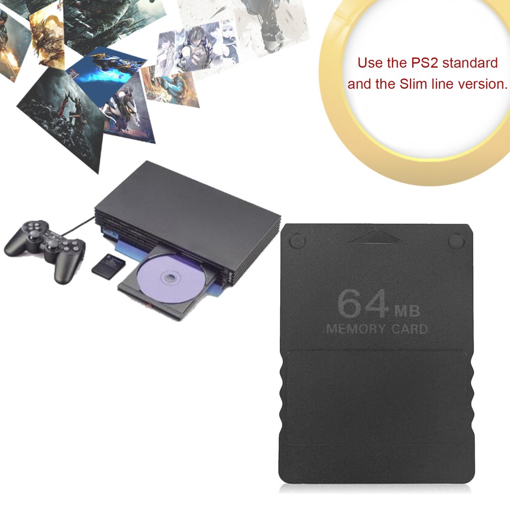 Hot 16MB/64MB/128MB/256MB Memory Card For PS2 Memory Expansion Cards Suitable for Sony Playstation 1 PS2 Memory Card Wholesale. 
