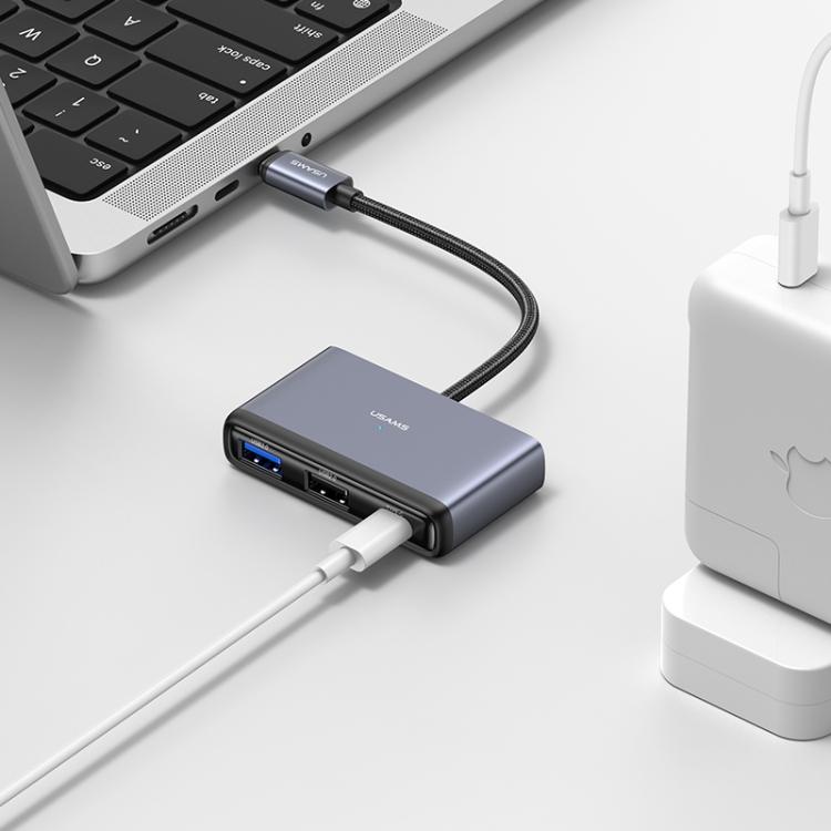 USAMS US-SJ627 4 in 1 Type-C Multifunctional Docking Station HUB - 3