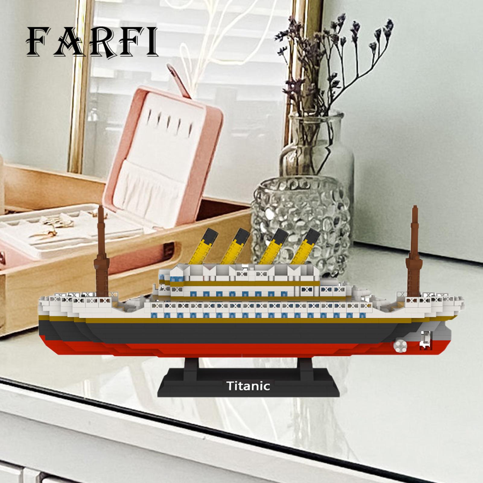 Farfi Ship Building Blocks Assembly Simulation Boat Model Toy Living Room Decoration. 