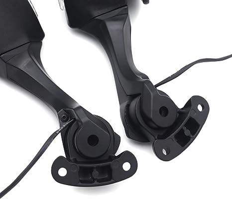 Black Rear View Mirrors w/Turn Signals Compatible Ninja ZX10R For Motorcycle. 