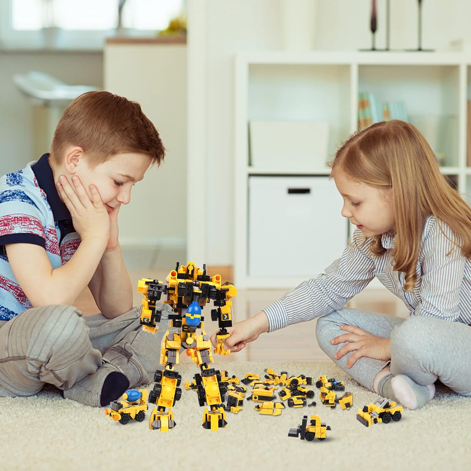 Robot Lego 12 in 1 573 Pcs Transformer City Project Building Block for Kids- 633008. 