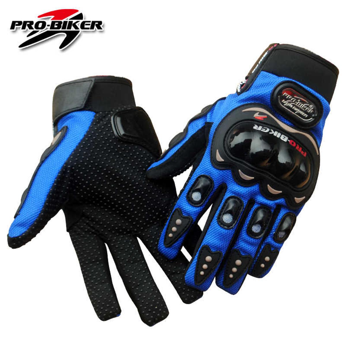 pro biker gloves blue