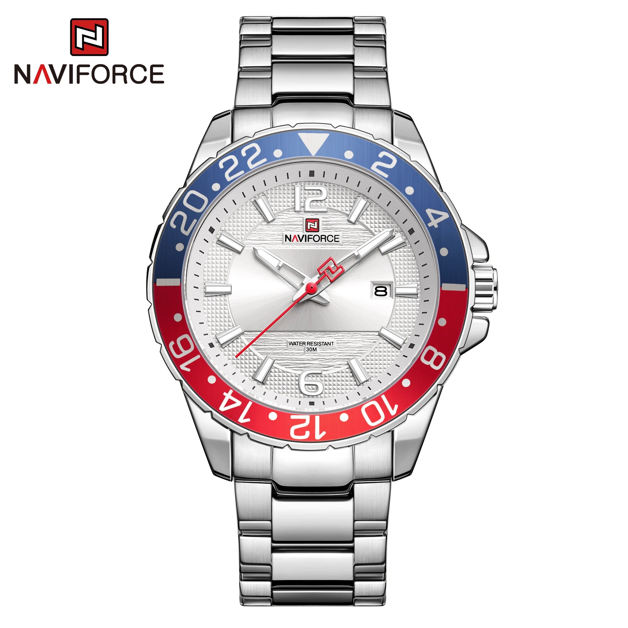 Naviforce Casual Brand Men's Watch Stainless Steel Sports Watch for Men Quartz Date Clock with Luminous Hands Relogio Masculino