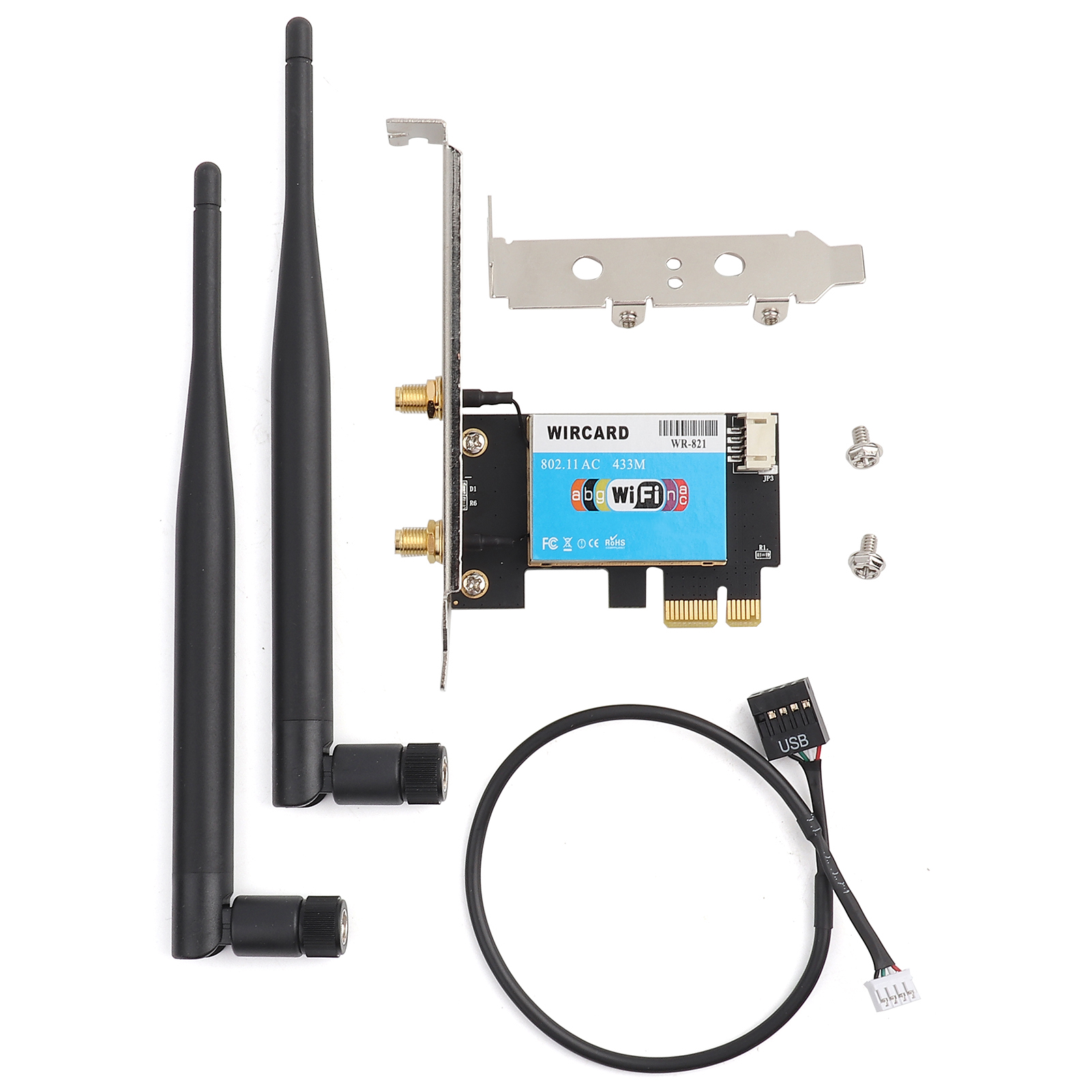 2.4G/5G 433Mbps 802.11ac Wireless BT4.0 WiFi PCI-E Network Card For Desktop UK. 