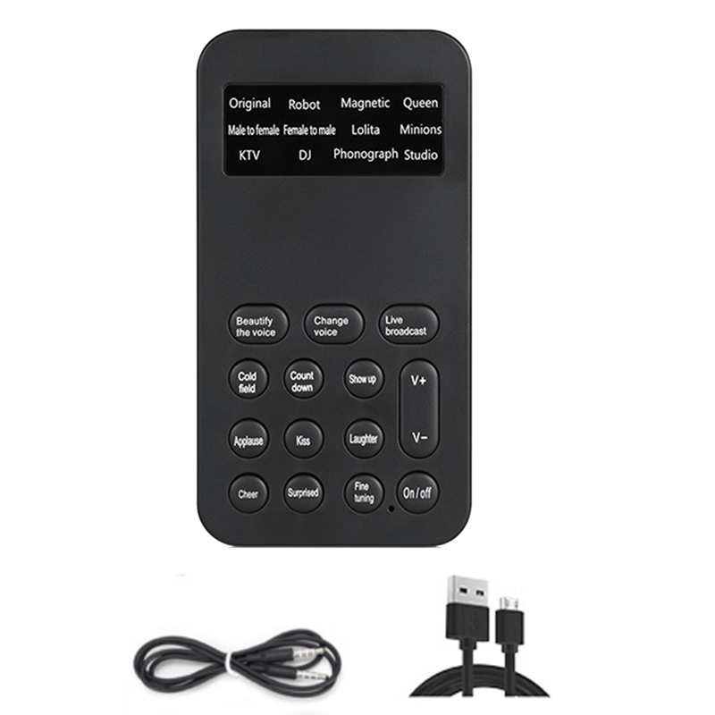 S9 Voice Changer 12 Voice Changing Modulator with Adjustable Voice Functions Phone Computer Sound Card Mic Tool, Fine Workmanship
