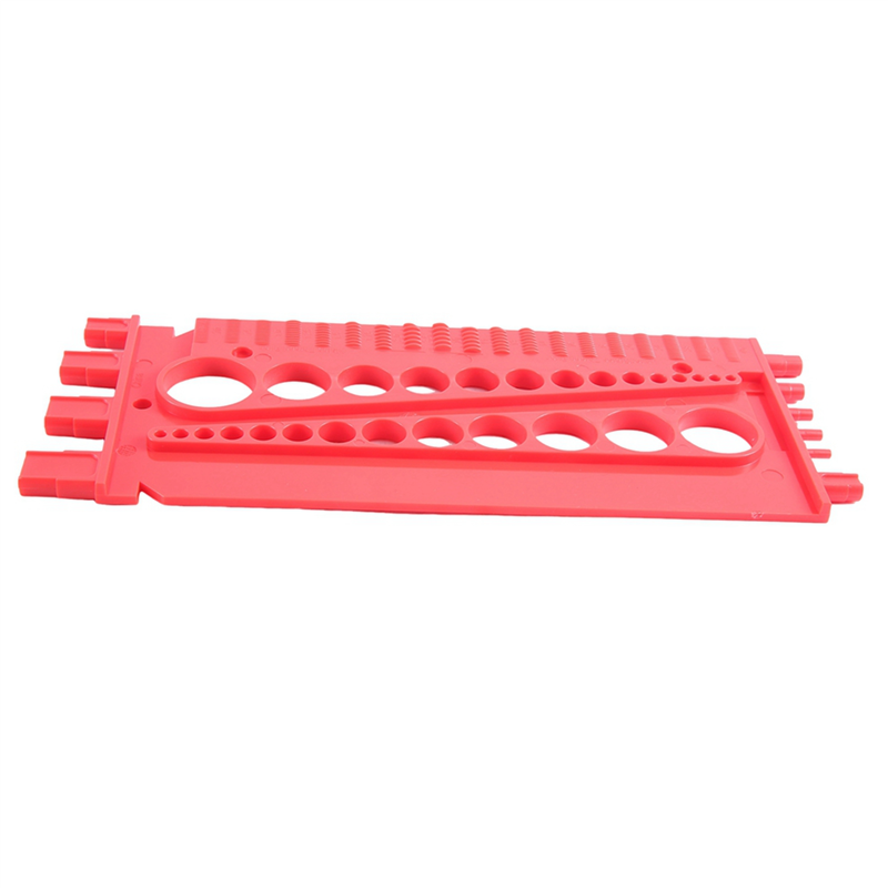 Plastic Nut Nuts and Bolts Bolt & Screw Measuring Gauge Size & Thread Pitch, Red. 