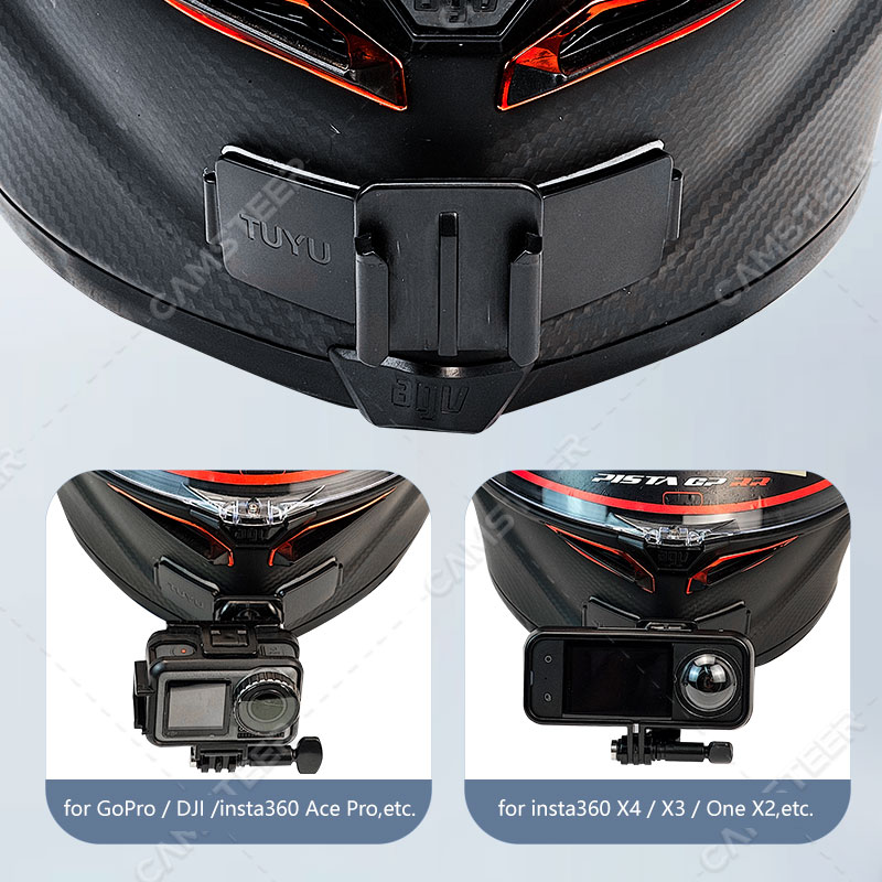2024 Motorcycle Helmet Chin Mount for GoPro Max Hero 12 11 10 9 8 Insta360 X4 X3 One RS X2 Ace Pro DJI AKASO Camera Accessories. 