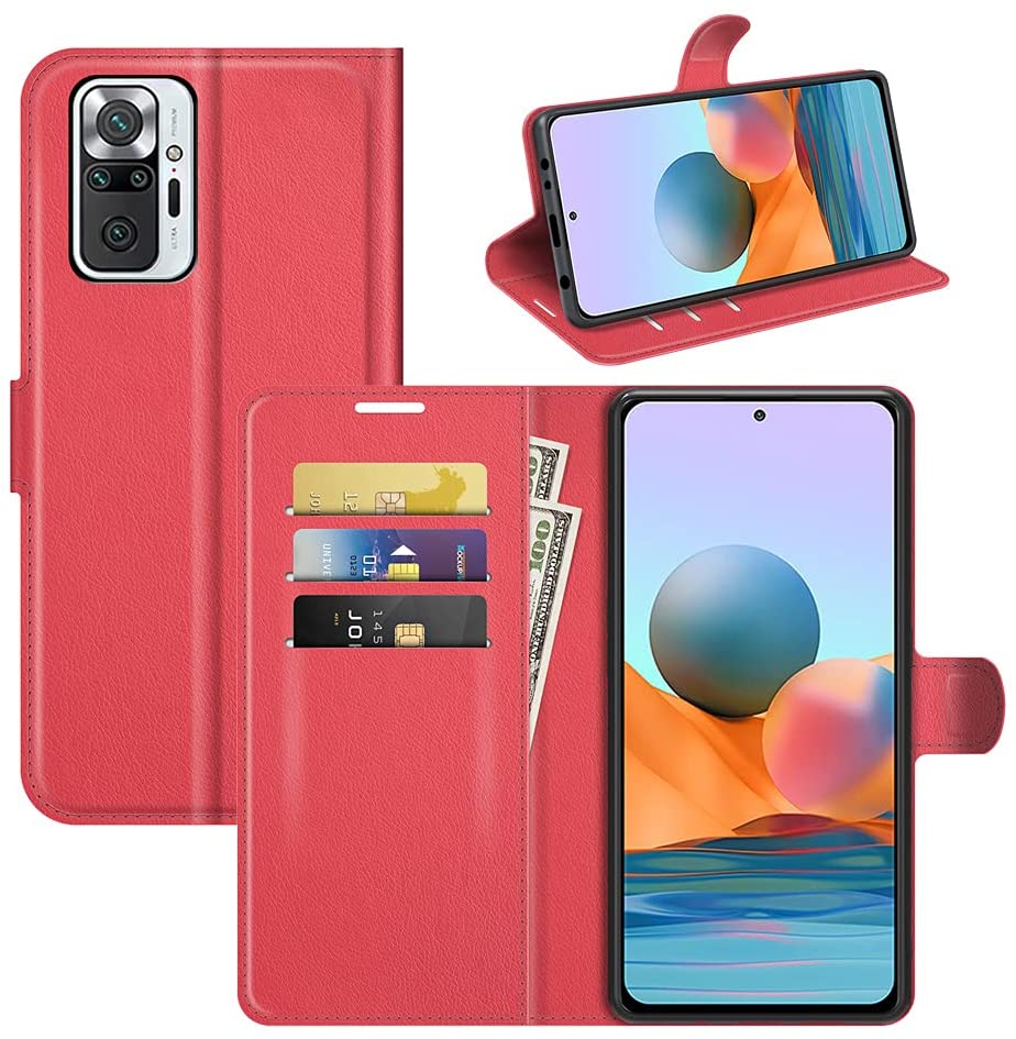 Redmi Note 10 Pro case,Note 10 Pro Max, with Card Holder PU Leather [TPU Shell][Kickstand][Card Slots] Magnetic Folio Cover for Xiaomi Redmi Note 10 Pro/Note 10 Pro Max Phone Case. 