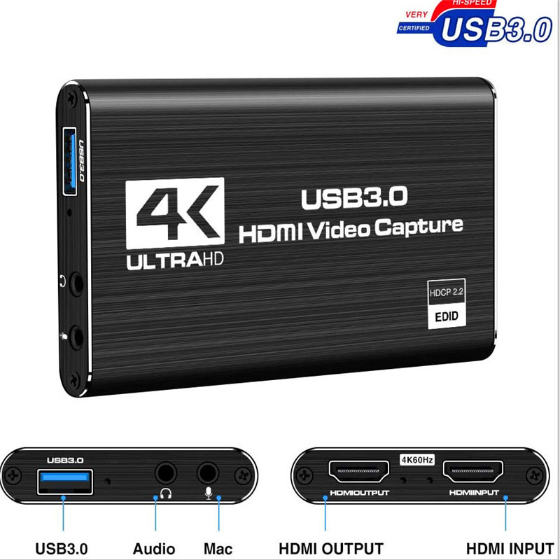 MS2131 chip USB3.0 video capture card camera game live broadcast PS4/switch capture recording box. 