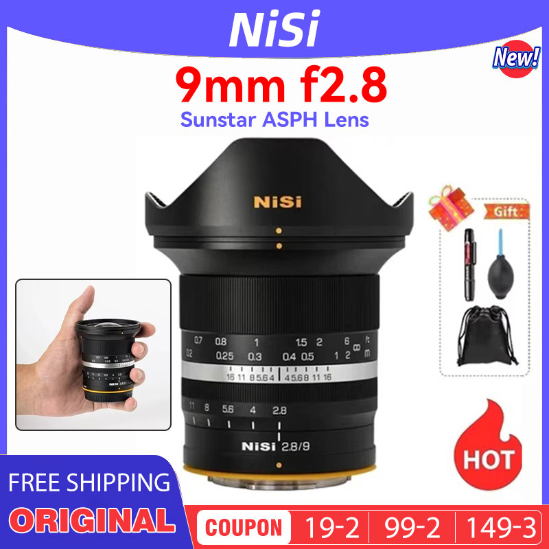 NiSi 9mm f/2.8 Sunstar ASPH Lens Manual Focus APS-C Ultra Wide Angle for Sony E for Canon RF Fujifilm X Micro 4/3 Nikon Z