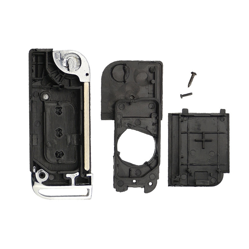 3 Buttons Uncut Blade Remote Key Flip Folding Car Key Shell Replacement Cover Case Fob For Indian Mahindra. 