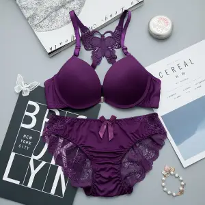 Lace Bra Set Underwear Set,grey,75b : : Clothing, Shoes &  Accessories