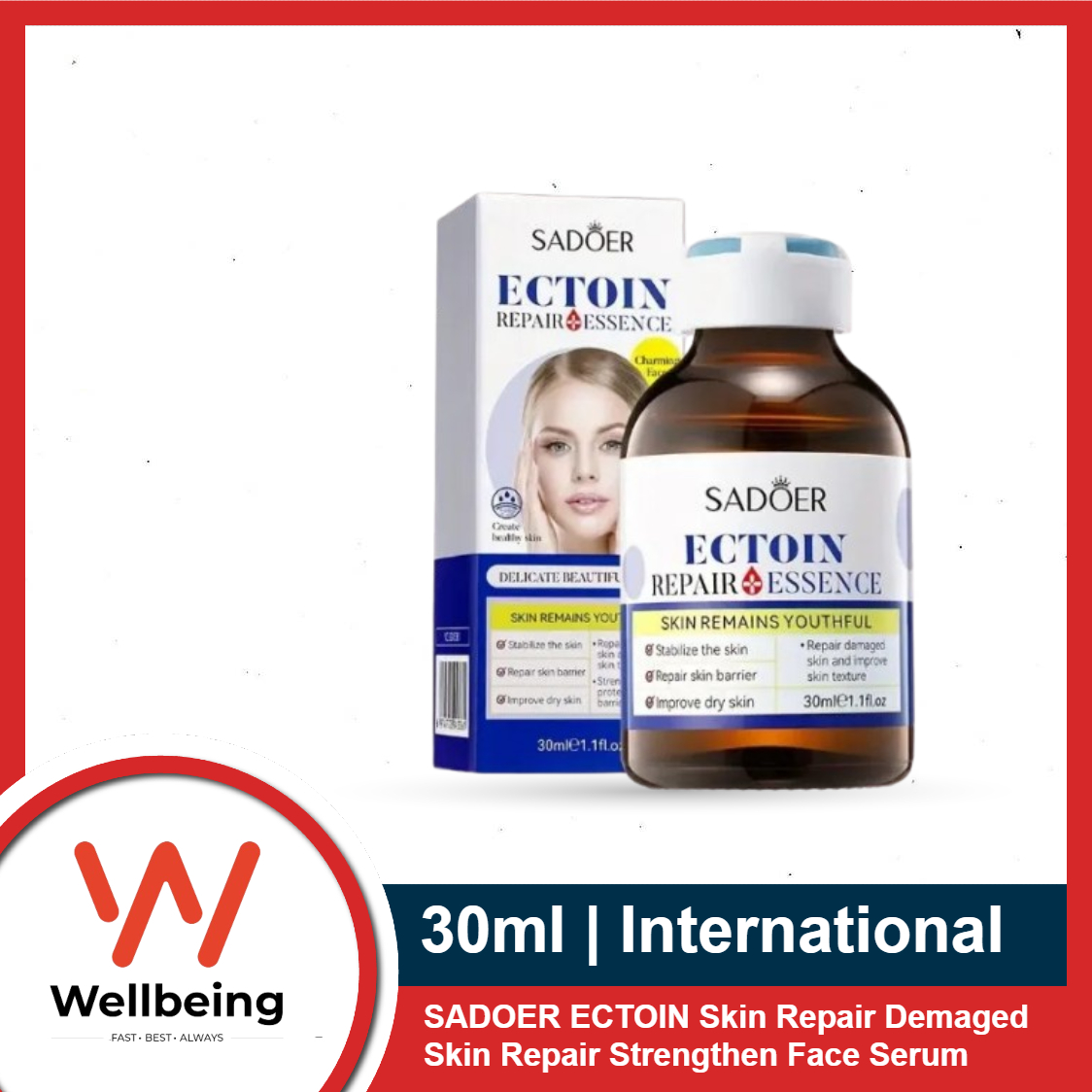 SADOER ECTOIN Skin Repair Essence Damaged Skin Repair Strengthen face serum 30ml