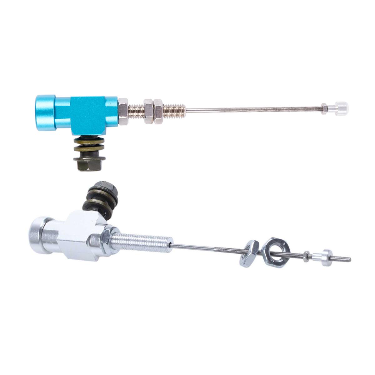 【Toy life hall】2x Motorcycle Hydraulic Master Brake Pump M10x1.25mm Aluminum blue & silver