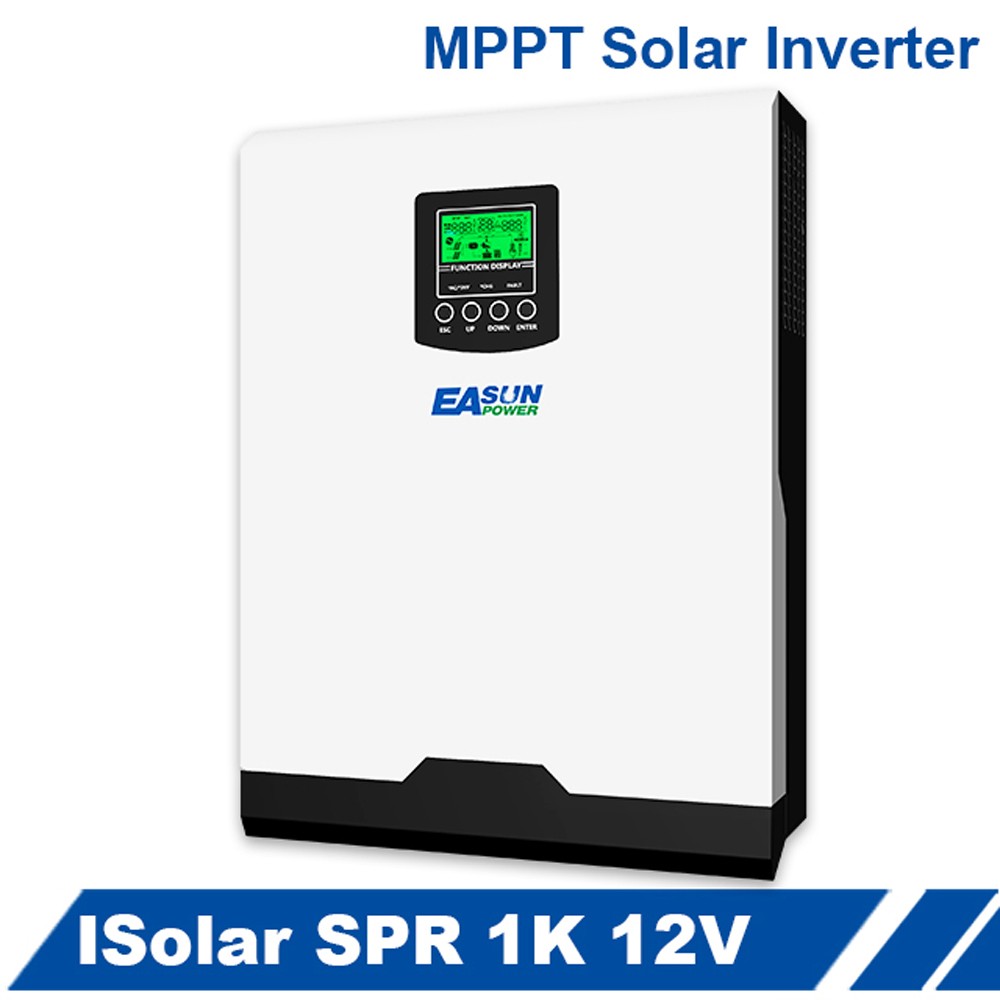 Multifunctional Solar Inverter Solar Inverters for Home Solar System Pure SineWave PMW LCD Display Solar Recharger Controller Battery Recharger Inverter-white. 