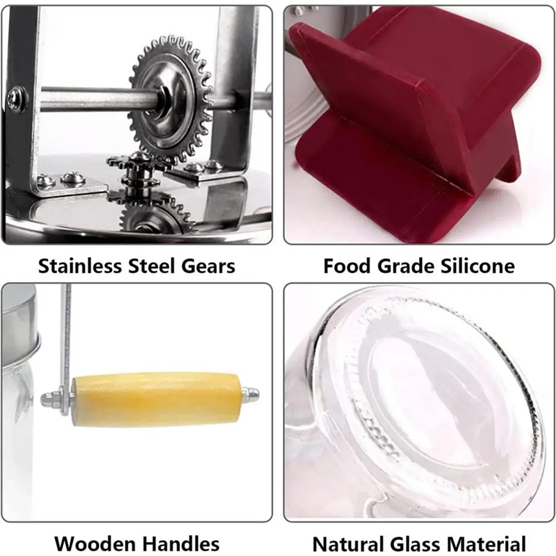 Hand Crank Butter Churner Manual Butter Maker Cream Mixer. 