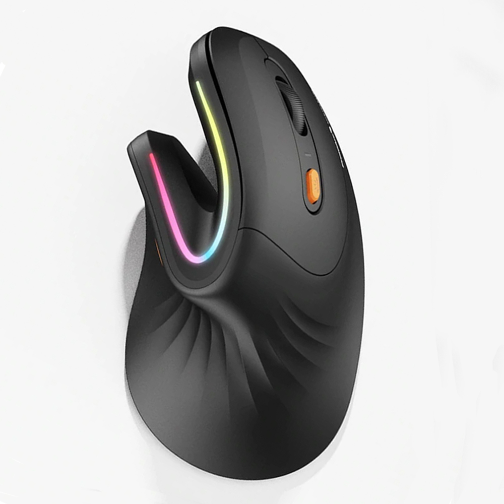 ProtoArc EM11 Bluetooth Wireless Vertical Mouse Rechargeable Ergonomic Mouse RGB Optical Vertical Mice for Windows Mac Android. 