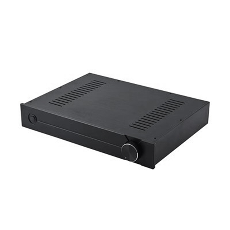CJ-187 All-Aluminum DIY Preamp Case Audio Amplifier Chassis DAC Decoder Box Shell W430 H70 D310 Easy Install Easy to Use Black & Silver
