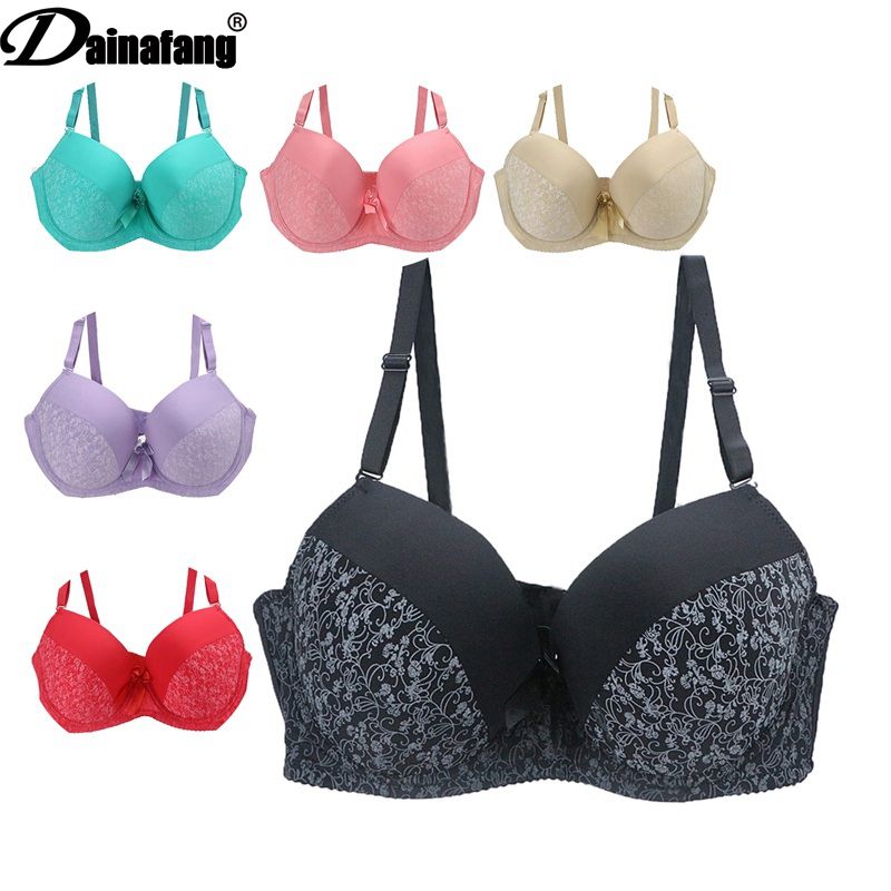 DaiNaFang Plus Size Lingeries Big Underwear D DD DDD E F Cup Unlined Women Basic Full Coverage Underwire Support BH. 