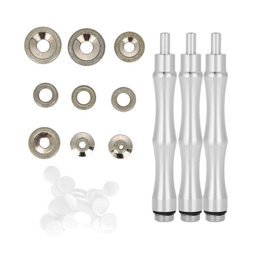 Replacement Diamond Microdermabrasion Dermabrasion Tips with Handle Stainless Steel Filter Set