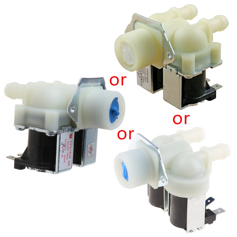 Washing Machine Solenoid Valve. Washing Machine Water Inlet Replace.Double Valve.Replacement washing machine  inlet valve.Washer Inlet Valve Replace. 220V. 
