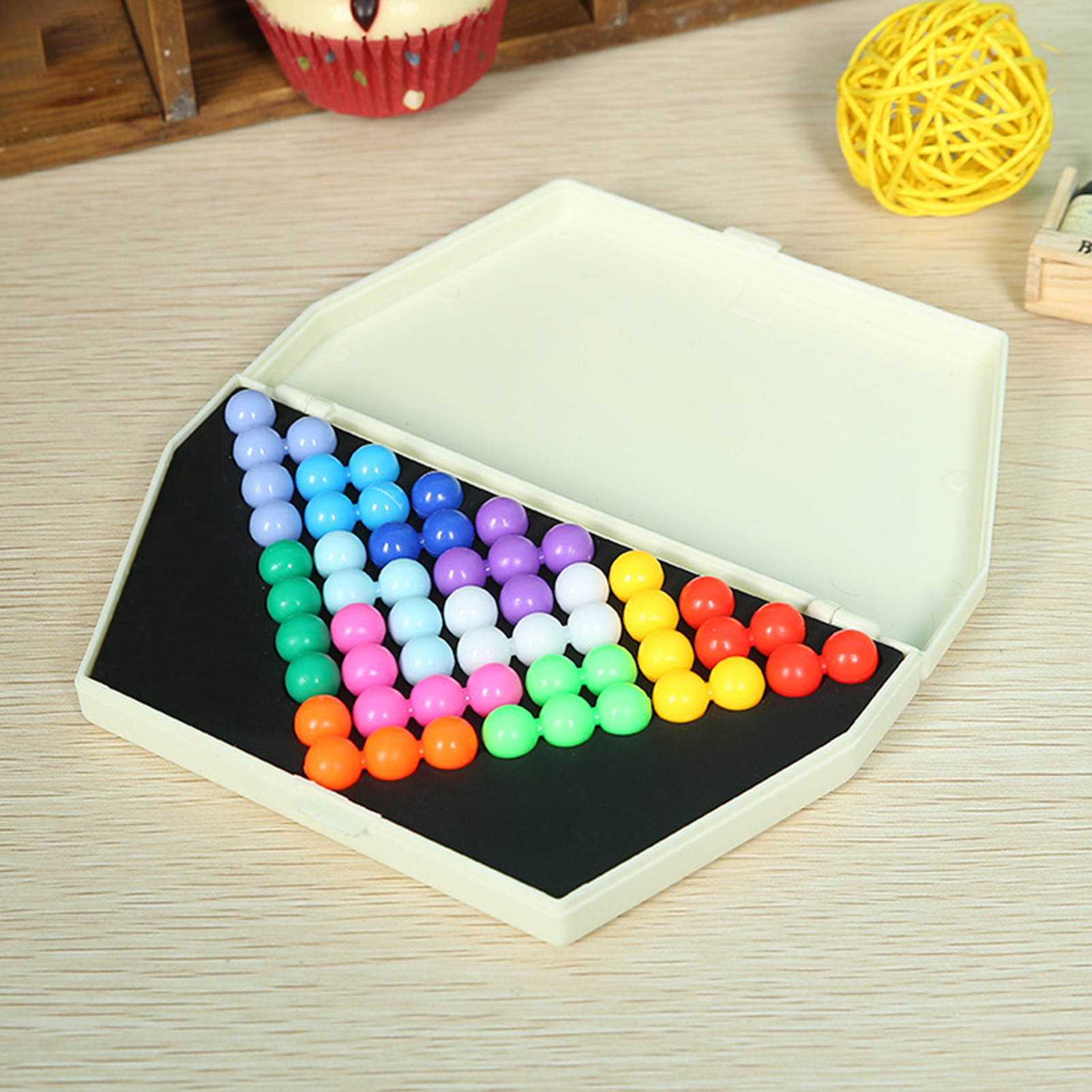 Interactive Kids' Smart Bead Pyramid Game Engaging Educational Toy for Developing Children's Intelligence Colorful Balls Puzzle Challenges Ideal for Southeast Asian Buyers. 