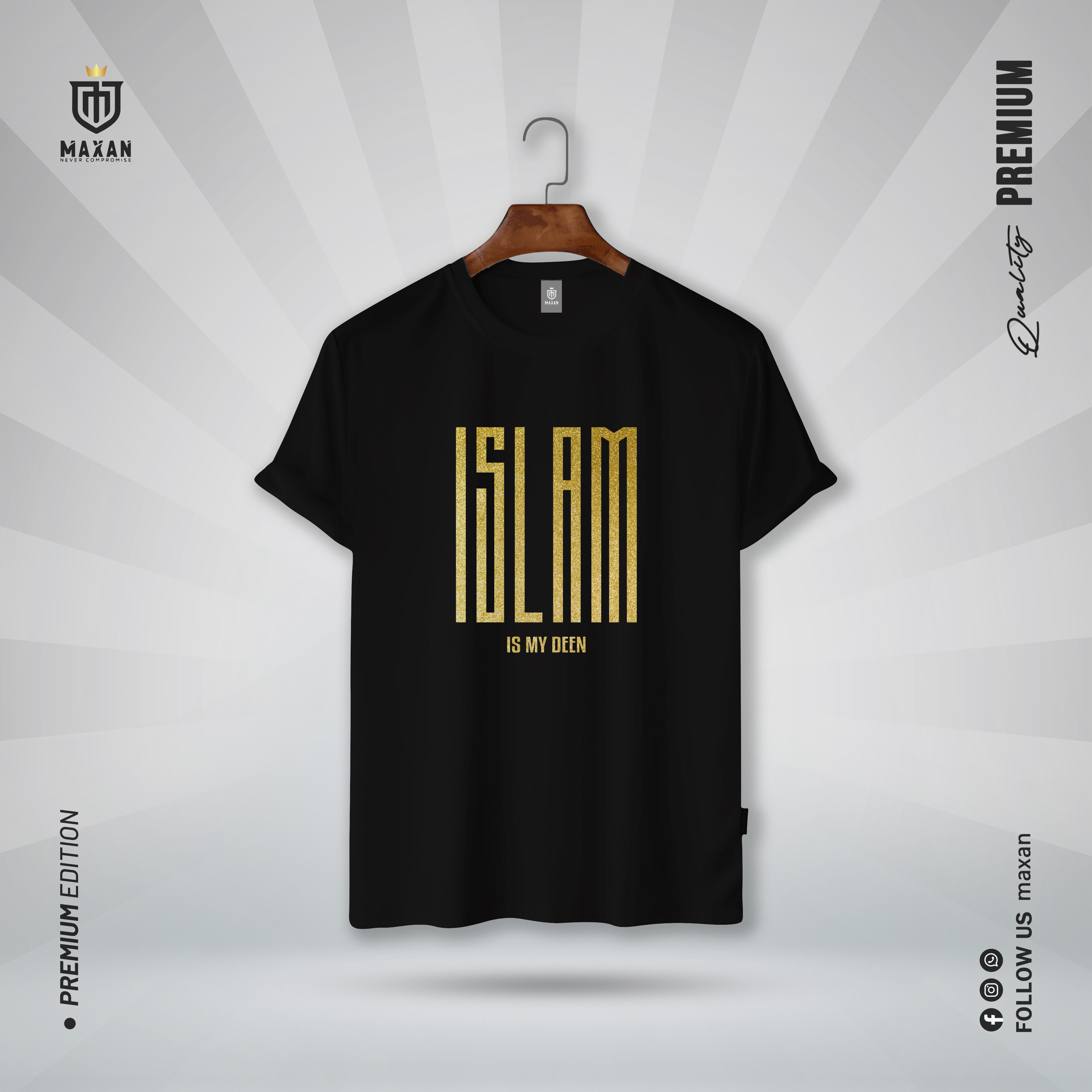Maxan Mens Premium T-shirt _Islam is my Deen