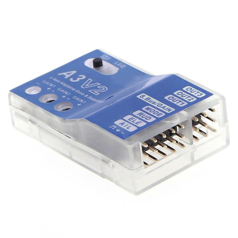 Durable A3 V2 flight controller stabilizer 4 flight modes for RC airplane Airplane RC Metal gift accessory for RC lovers. 