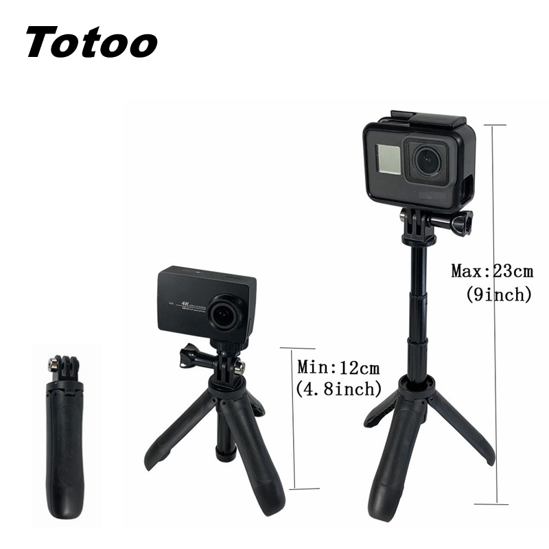 【YIYANGMAOYI111】Desktop Extension Pole Portable Selfie Stick+Hidden Built Monopod Tripod 2IN1 For Insta360 ONE Hero 5 6 7 8 Max. 