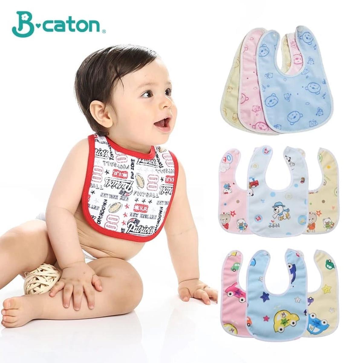 Baby Bibs Double Layers Loldani Waterproof Saliva Towel Learn to eat multicolor