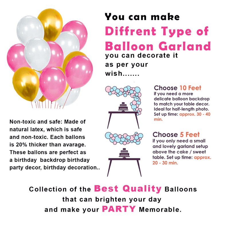 Hello Kitty Birthday Decoration Pack: Includes Banner, Foil Backdrop Curtain, HQ Balloons, Confetti, Balloon Arch, Both Site Tape - Complete Party Set - (85 Pcs). 