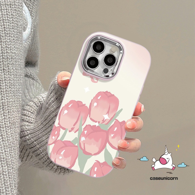 Cute Rabbit Love Luxury Metal Lens Case For Redmi 12C 13C 9C 12 10C 9T 10A 9 9A Note 11 13 12 10 9 11s 10s Pro Max Poco X3 M3 Nfc M6 Pro Mi 12 11 Romantic Art flower Painting Case