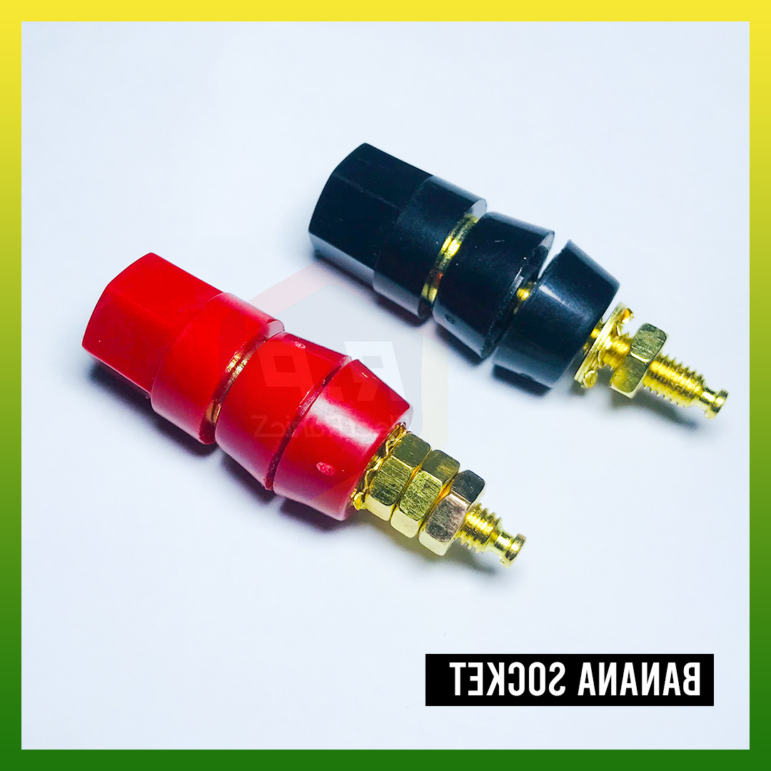 HI QUALITY Banana Jack Binding Post, Panel Mount [2 PCS]. 