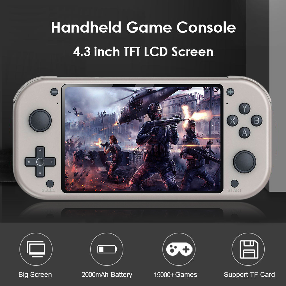 M17 Retro Game Mini Handheld Video Game Console Emuelec Retro Video Game Console 4.3 Inch 480*272 LCD Screen Built-in Game. 