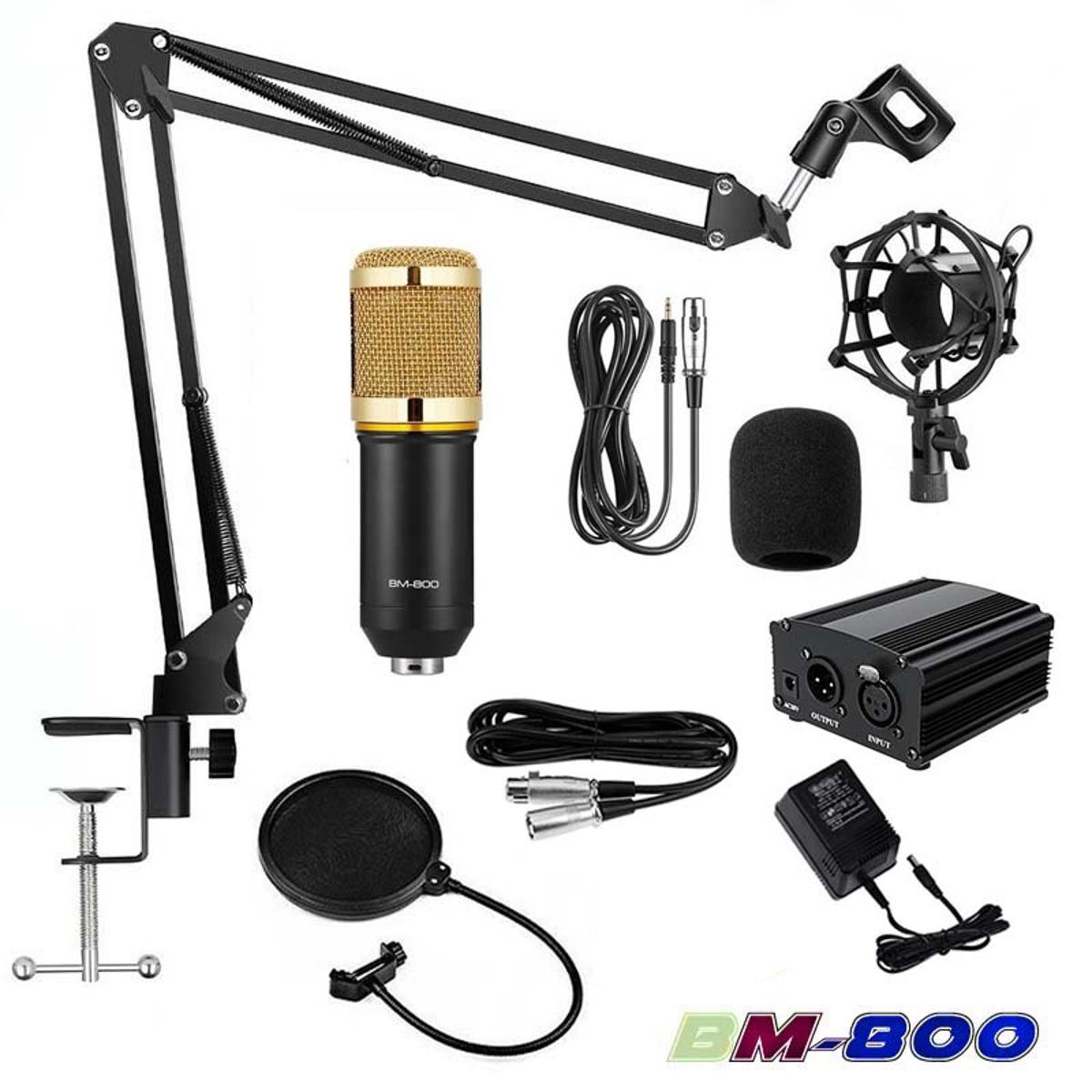 BM800 Microphone Condenser Sound Record Microphone BM 800 With Phantom Power For Radio Broadcasting Singing Record