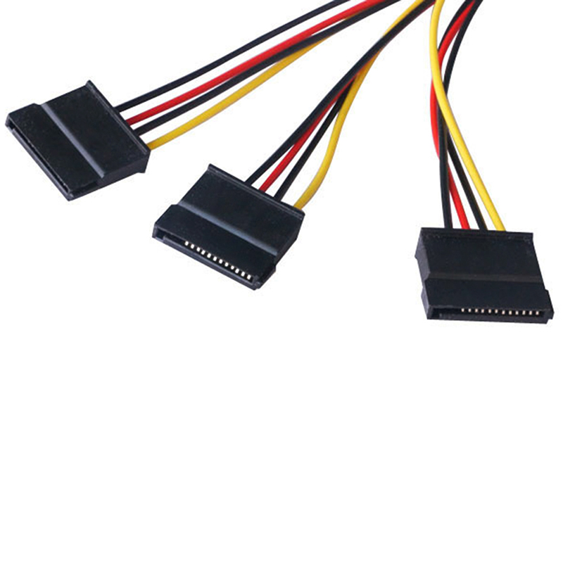 4 pin IDE Molex to 3 Serial ATA SATA Power Splitter Extension Cable Connectors. 