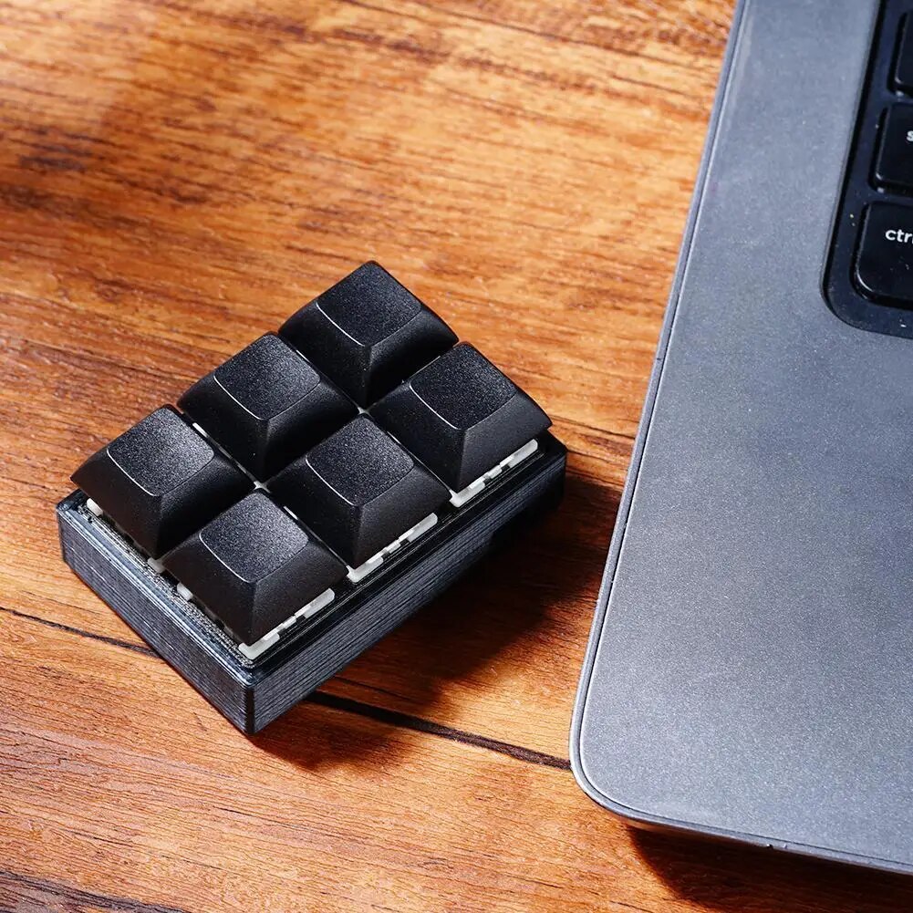 6 Keys Keyboard USB Custom Programmable Macro Keypad One-key Shortcut Keys Mini Mechanical Keyboard Blue Switch. 